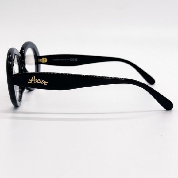 NEW LW50089I 001, LOEWE WOMEN OVAL EYEGLASSES LOEWE BLACK EYEWEAR - Picture 6 of 10